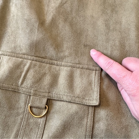 Andersen & Lauth One Size Green Suede Jacket ~ Chore Utility Boho Modern - Picture 5 of 9